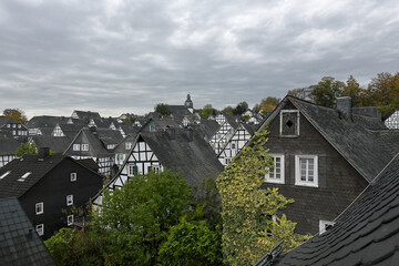 Fototapeta na wymiar Die Altstadt von Freudenberg in Nordrhein-Westfalen, Deutschland.