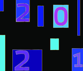 beautiful background with squares. Happy new year to 2021. vector graphics