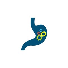 stomach gear  icon vector illustration design