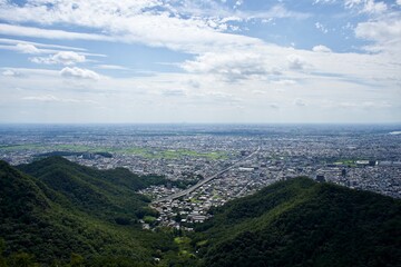 The view from Gifu castle in Japan.