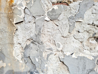 Texture of old concrete wall of abandoned building abstract background.