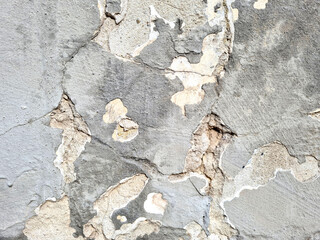 Texture of old concrete wall of abandoned building abstract background.