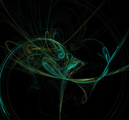 Abstract fractal art background illustration space geometry.