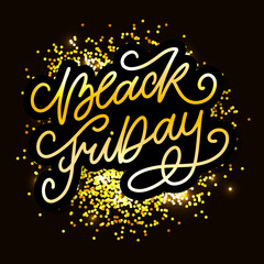 Black Friday Calligraphic Designs Retro Style Elements Vintage Ornaments Sale, Clearance Vector lettering