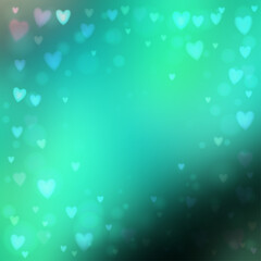 Abstract hearts lights background