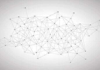 Network abstract connection isolated on gray background. Network technology background with dots and lines. Ai background. Modern abstract concept. Ai vector, network technology