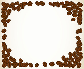 Blank coffee beans frame