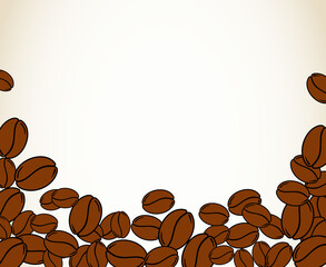Blank coffee beans frame