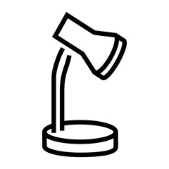 Table lamp. Single flat icon isolated on white background. Vector illustration