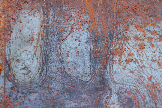 Old grey rusted metal background. Metallic vintage texture © mariarom