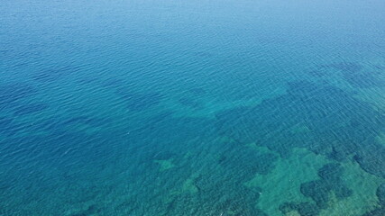 Fototapeta na wymiar Shallow sea in Kos Island, Remarkable Vegetation below the surface