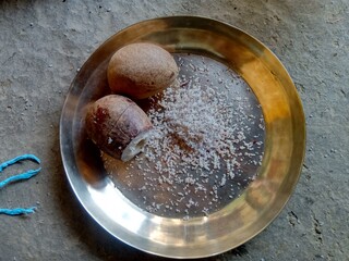 coconuts in the plate