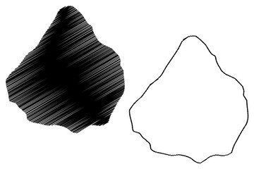 Ibadan City (Federal Republic of Nigeria, Oyo State) map vector illustration, scribble sketch City of Ibadan map