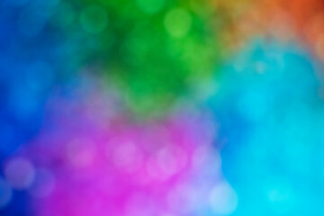 Atmospheric abstract colorful background, city lights at night blur. Background with bokeh defocused lights and shadow