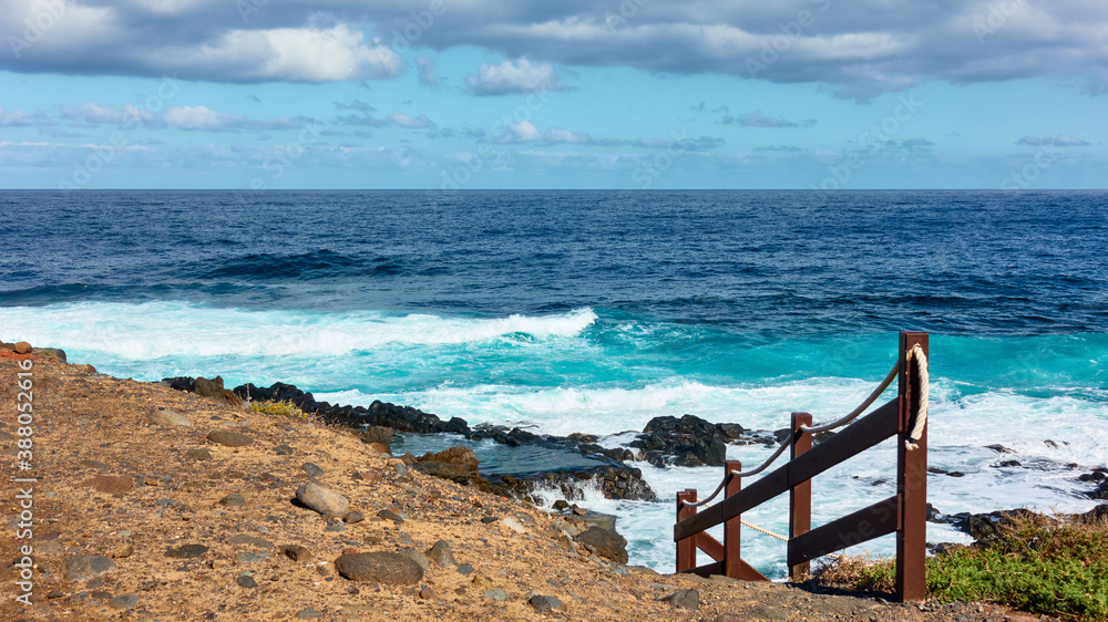 Poster Atlantic Ocean and coast of Tenerife