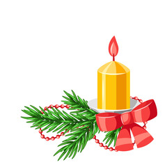 Merry Christmas decorative element.