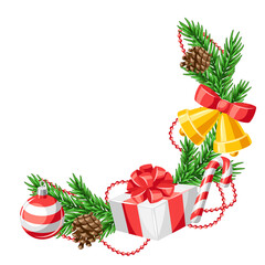 Merry Christmas decorative element.