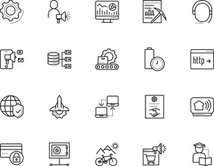 technology vector icon set such as: ship, www, debit, artificial, microphone, vault, manage, banking, market, website, graphic, cursor, site, form, blog, bar, legal, minh, charger, fuel, handshake