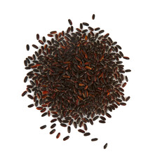 black rice isolated on white background