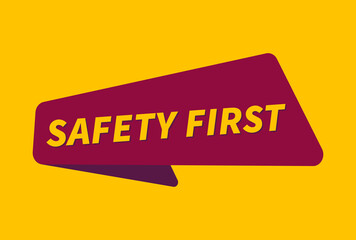 Safety First banner vector, Safety First image