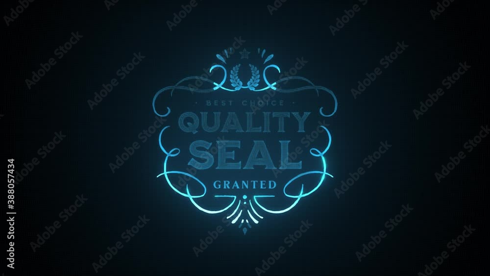 Aufkleber cyber electronics awards badge seal with texture animation/ 4k animation of a design awards quality 