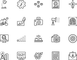 technology vector icon set such as: mechanical, stage, recharge, wifi, manufacture, thin, chain, refinery, math, contract, desktop, setting, artistic, agreement, picture, pen, vietnamese, capture