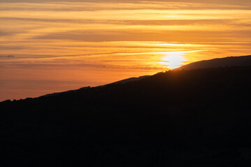 Sunset in the mountains of southern Spain