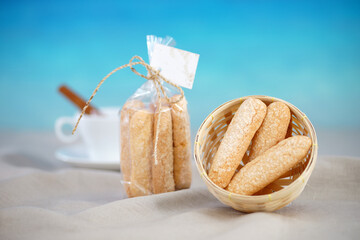 Sweet bread in the basket