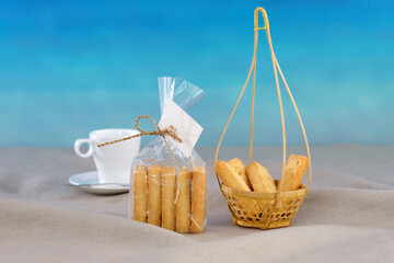 bread and butter and 
Sweet bread in the basket
