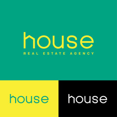 House logo. Letter H have a house shape. Logo can used for real estate agency, insurance of estate, business, hotel, homestead.