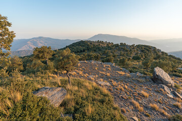 Mountainous landscape of Sierra Nevada in southern Spain