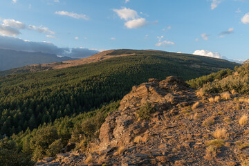Fototapeta premium Mountainous landscape of Sierra Nevada in southern Spain