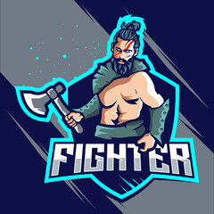 Fighter esport logo design