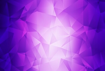 Light Purple, Pink vector shining triangular background.