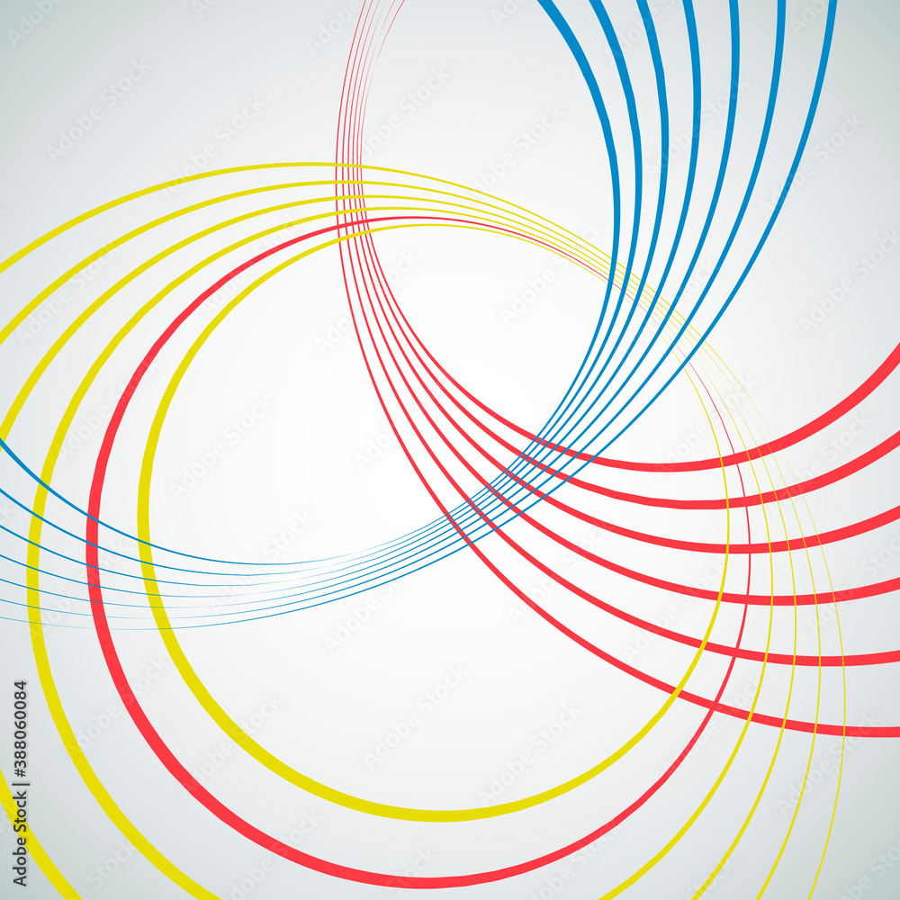 Poster abstract technology circles vector background