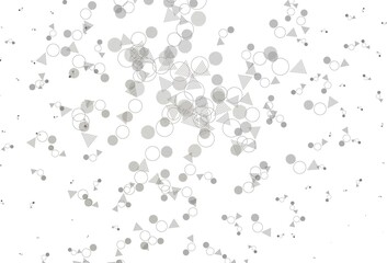Light Gray vector texture with triangular style with circles.