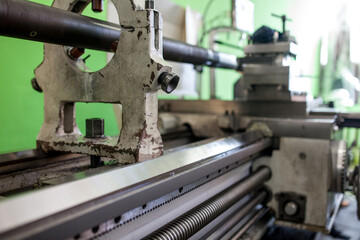 Professional works, the milling process for metal parts, metal machinery in large industrial plants-image