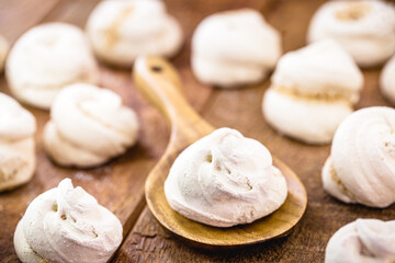 Fototapeta na wymiar Sigh or meringue, typical Brazilian and French sweet