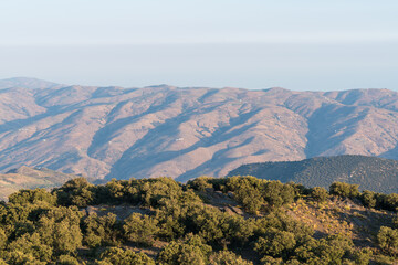 Mountainous landscape of Sierra Nevada in southern Spain