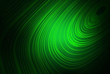 Dark Green vector blurred shine abstract background.