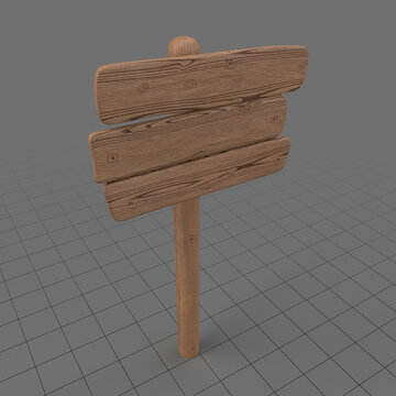 Wooden signboard