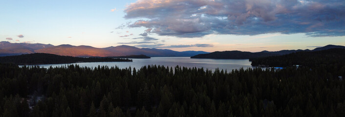 Moody Clouds Over the Lake