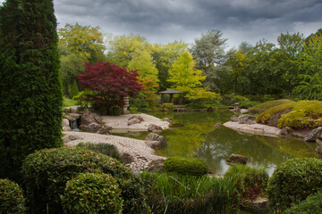 Japanischer Garten mit Pavillon