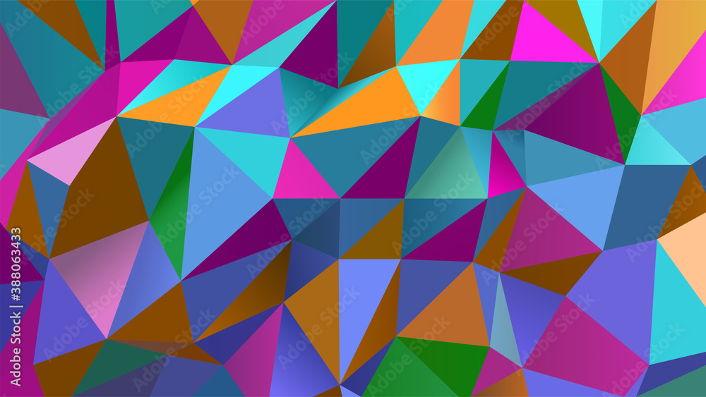 Fototapete abstract triangular geometric background. vector multicolor polygonal backdrop.