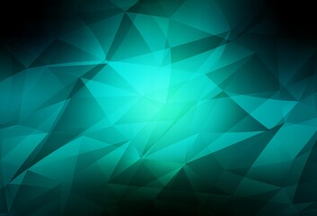 Fototapeta premium Dark Blue, Green vector polygonal background.