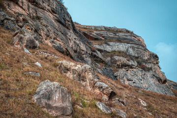 Sharp rocks and awesome sky