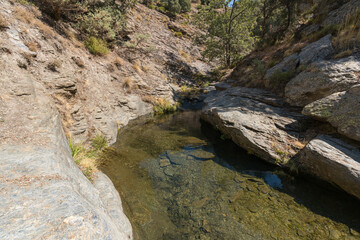 Water in a ravine in Sierra Nevada