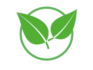 Gr&uuml;ne Bl&auml;tter Organik Logo Hintergrund