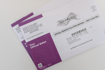 official mail in ballots for district of Columbia
