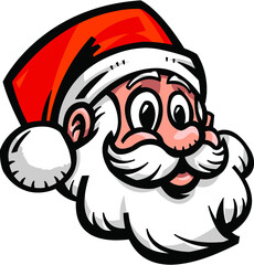 Christmas Santa Claus With Hat vector illustration.
